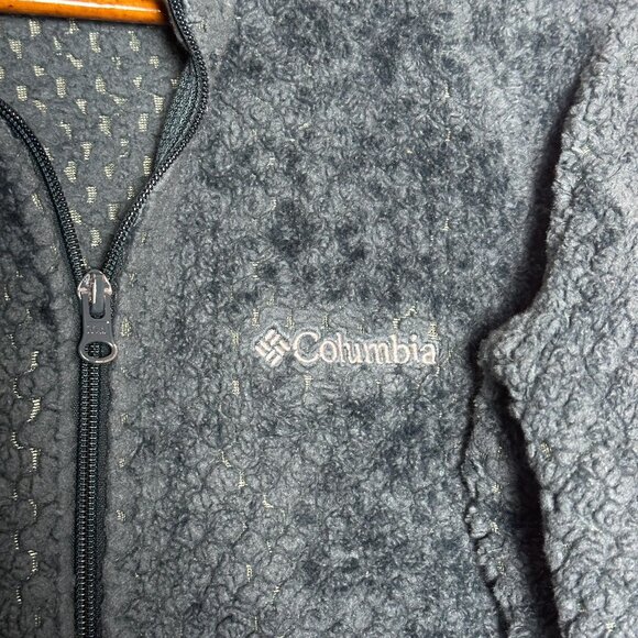 Columbia Beech Forest Fleece Jacket Women L Green Sherpa Winter Tech Outerwear - Picture 8 of 13